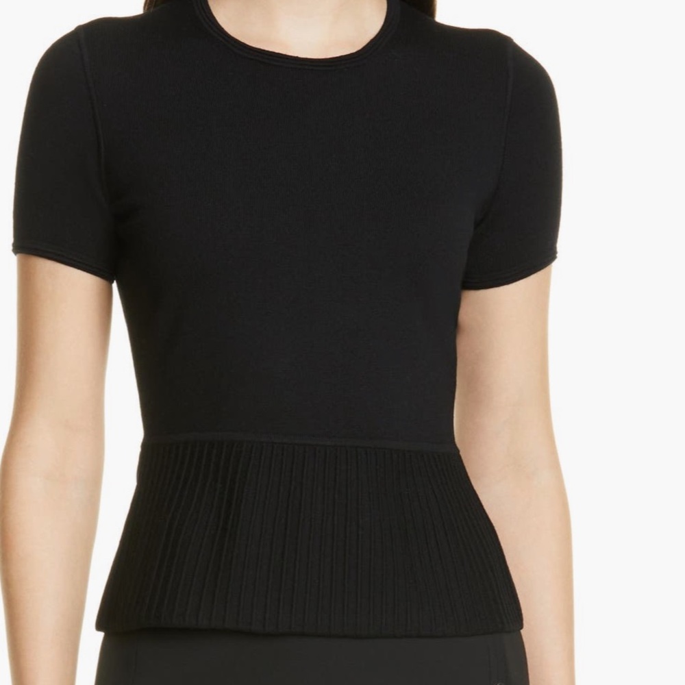 BOSS ribbed peplum sweater